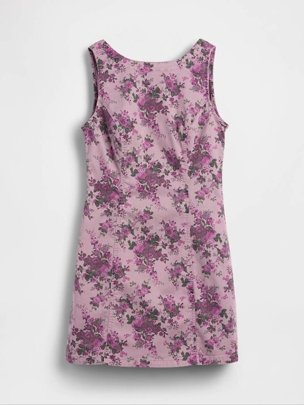 Gap Purple Floral Mini Dress Sleeveless Back Zip Size Small Petite